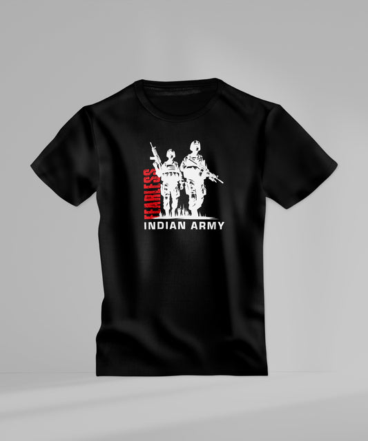 Indian Army Fearless T-Shirt – Patriotic Military Style Tee