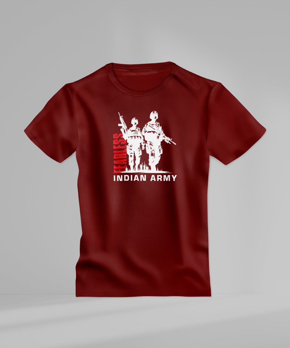 Indian Army Fearless T-Shirt – Patriotic Military Style Tee