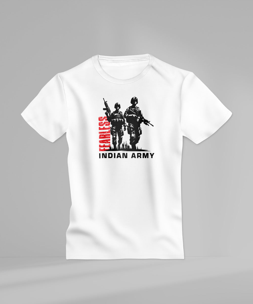Indian Army Fearless T-Shirt – Patriotic Military Style Tee